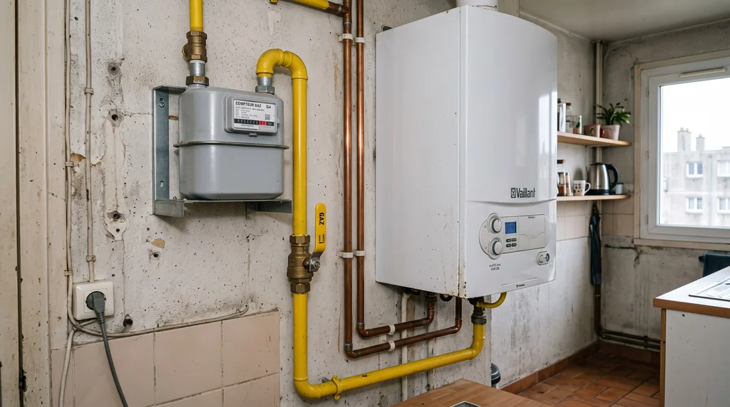 Installation intérieure de gaz — compteur, chaudière et raccordements — Gaz à Marseille